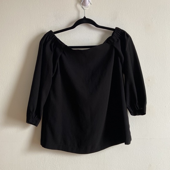 Aritzia Babaton Rodrigo black off the shoulder blouse - Picture 2 of 10